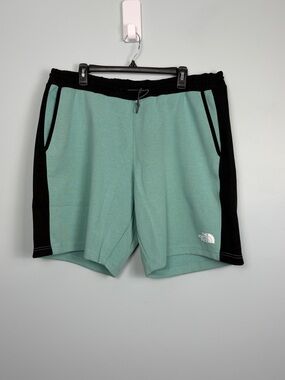 The North Face Men's XXL Tech Shorts Wasabi Green Stretch Fleece Sweat NWT